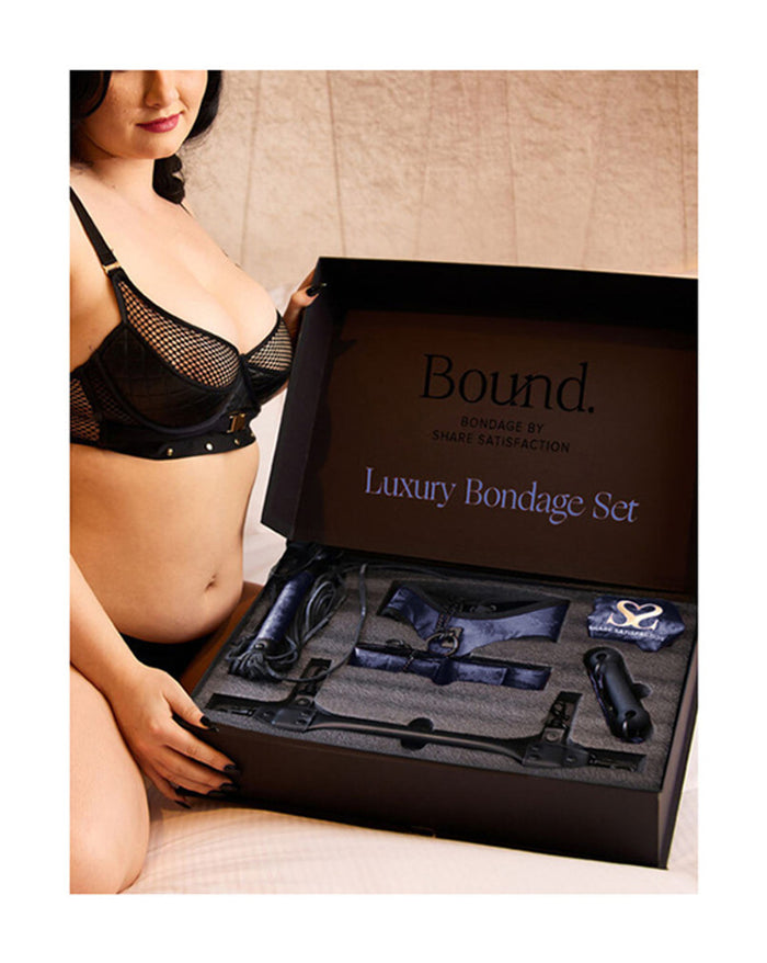 Share Satisfaction Bound Luxury Posture Collar Bondage Set