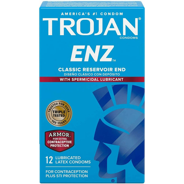Trojan ENZ Spermicidal Condoms 12 Pack