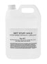 Wet Stuff Gold lubricant in a 5kg clear plastic container with a white label and black text.