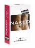 Four Seasons Naked ribbed condoms 12 pack with a white and pink box design featuring product details.