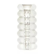 Doc Johnson Mood Ur3 Stroker Thrill in white with textured interior and smooth exterior, designed for enhanced stimulation.