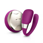Lelo Tiani 3 vibrator in purple with a sleek design and silver accents, featuring a curved shape for ergonomic use.