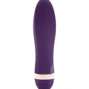 Rocks Off Twister vibrator in purple with a smooth surface and gold accent band near the base.