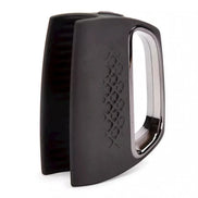 Rocks Off Rise 10 speed vibrator in black with a sleek design and textured grip, angled for ergonomic use.