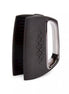 Rocks Off Rise 10 speed vibrator in black with a sleek design and textured grip, angled for ergonomic use.