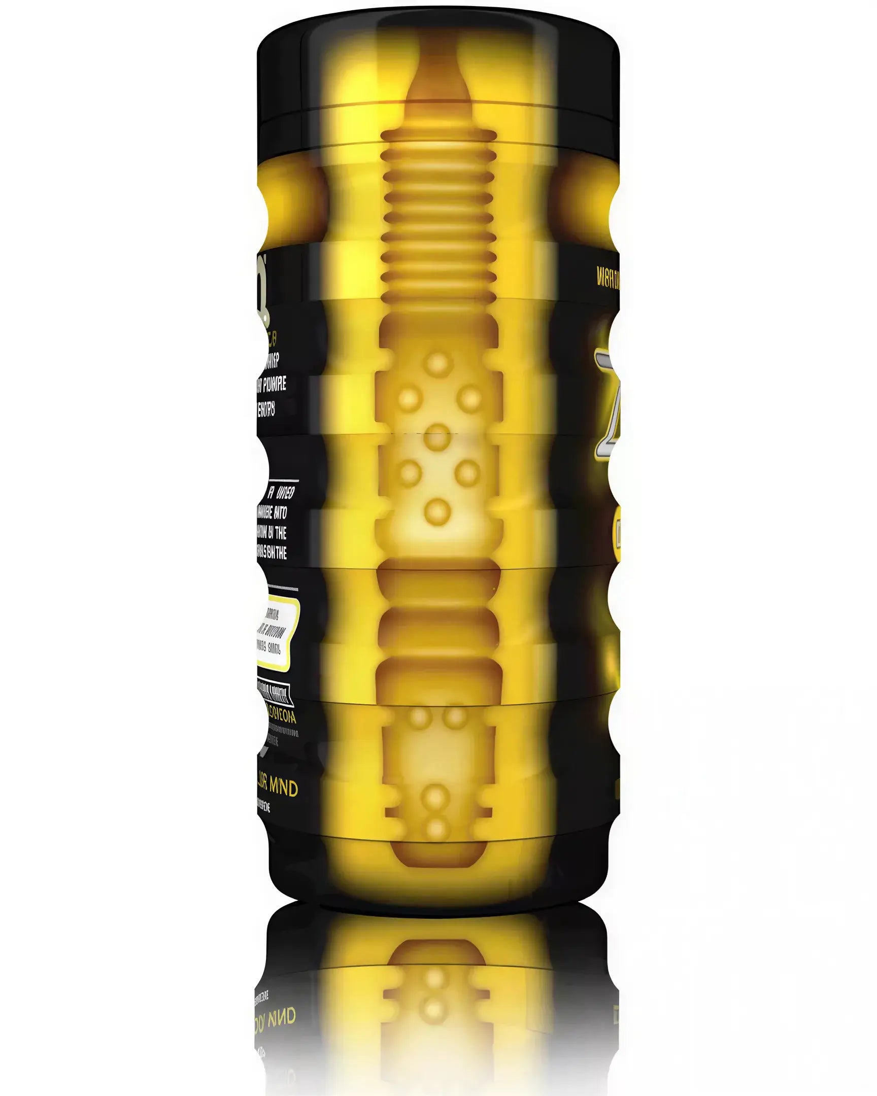 Zolo Personal Trainer Cup in black and gold with textured grip and detailed design on the surface.