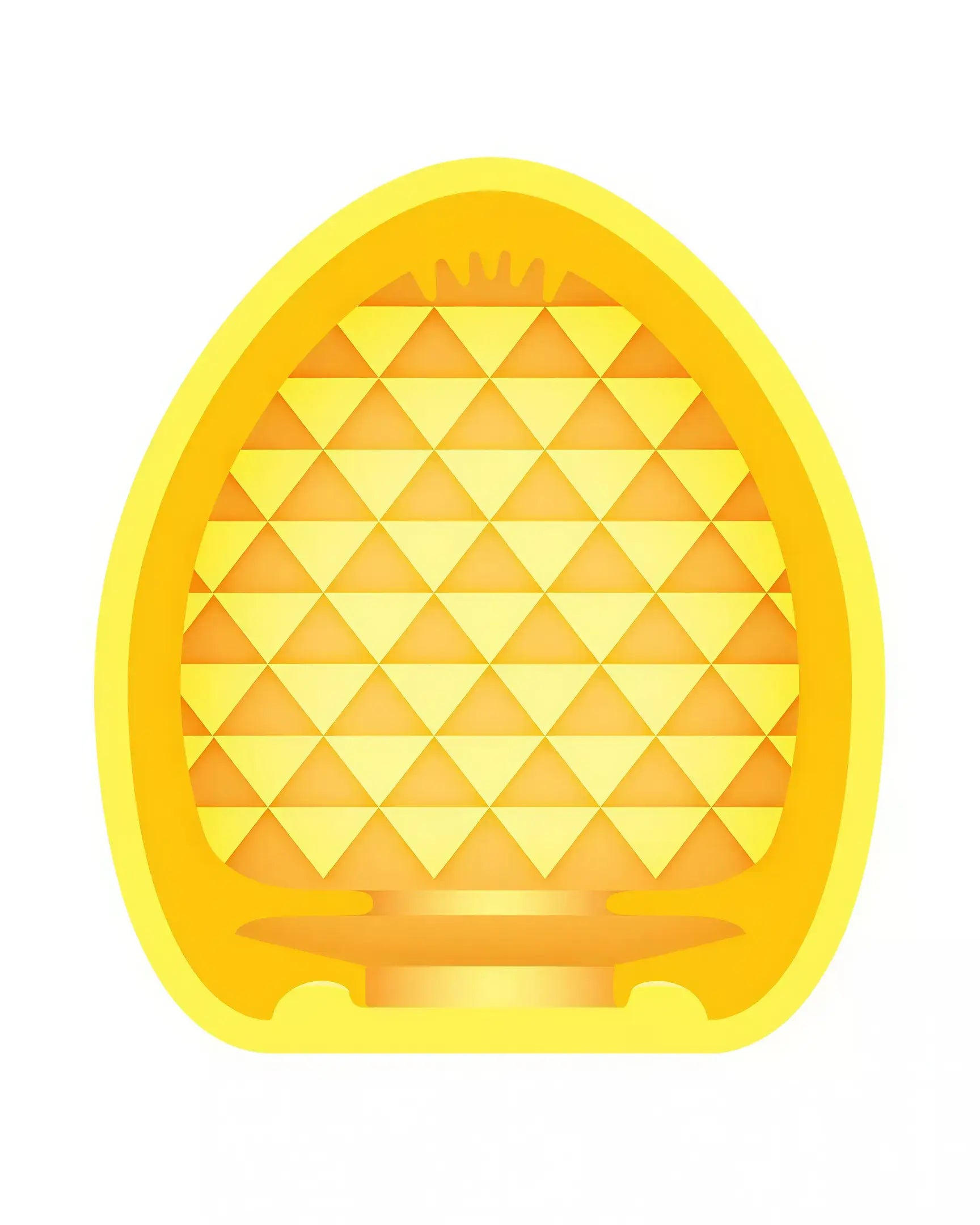 Zolo Pocket Pool Susie Cue, featuring a yellow triangular pattern and smooth rounded edges, designed for compact storage.