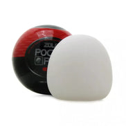Zolo Pocket Pool Straight Shooter in black and red packaging with a white silicone sleeve beside it.