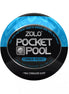 Zolo Pocket Pool corner pocket male stimulator sleeve in black and blue packaging with textured design.