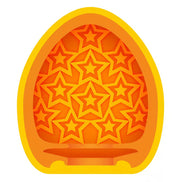 Zolo Pocket Pool Sure Shot in a bright yellow shell with an orange star-patterned interior.