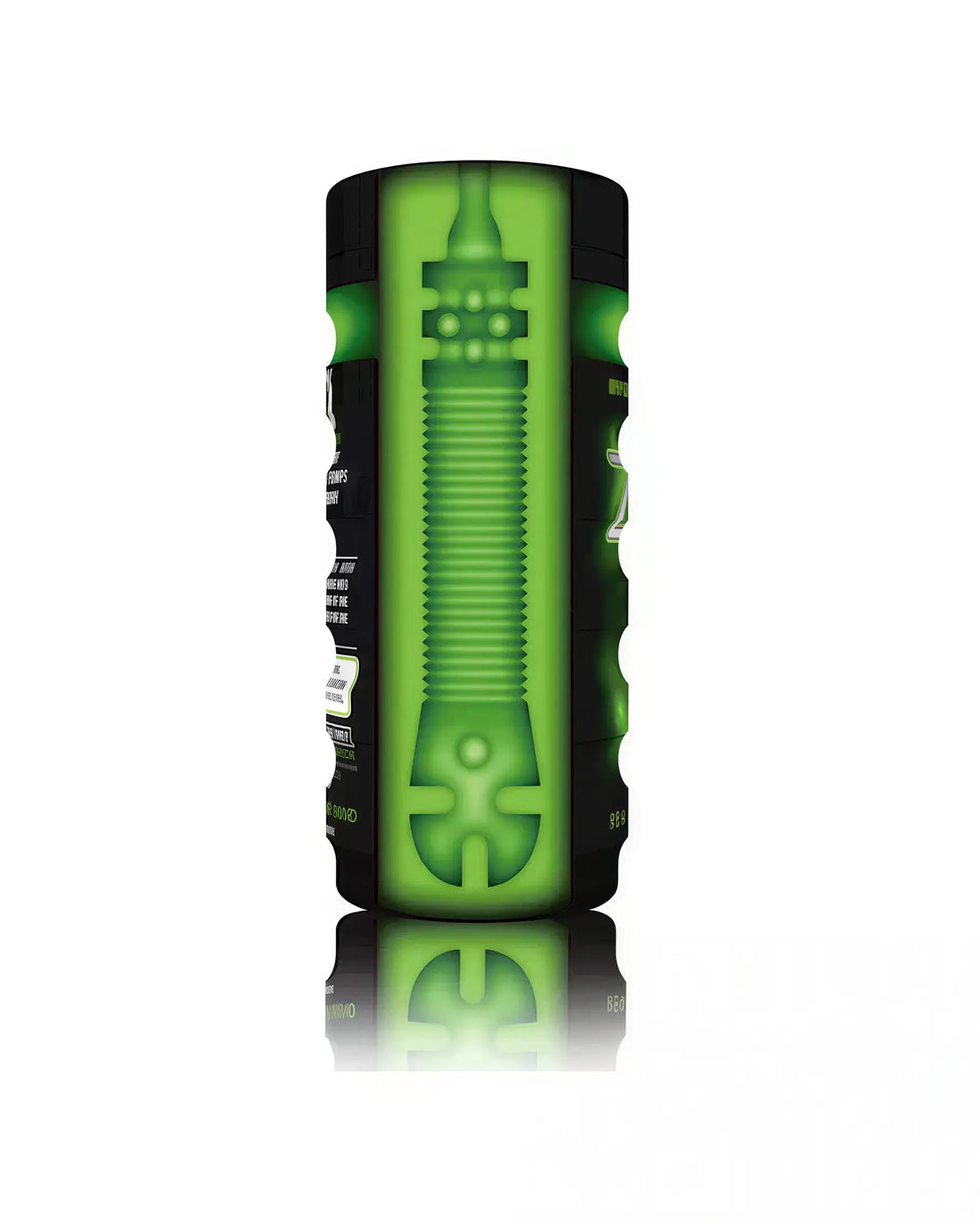 Zolo Original Cup in a cylindrical shape with a green and black design, featuring textured grip and detailed interior.