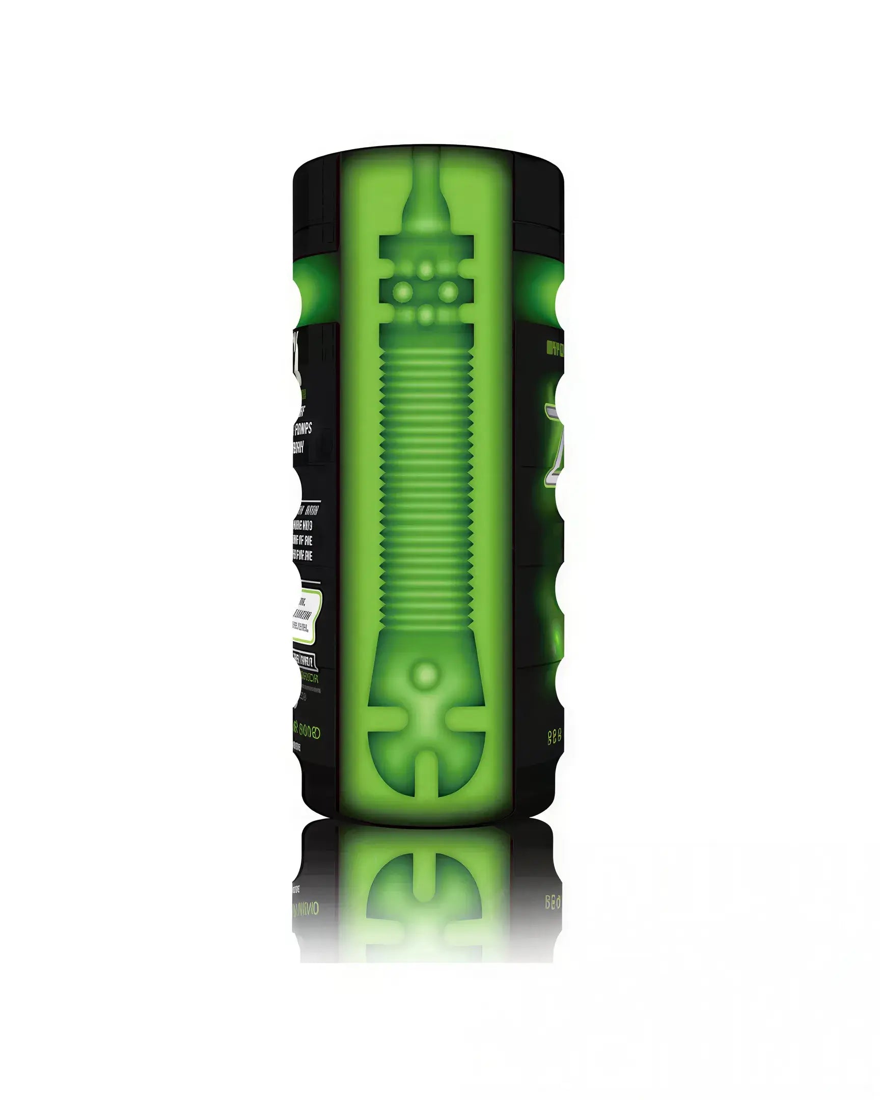 Zolo Original Cup in a cylindrical shape with a green and black design, featuring textured grip and detailed interior.