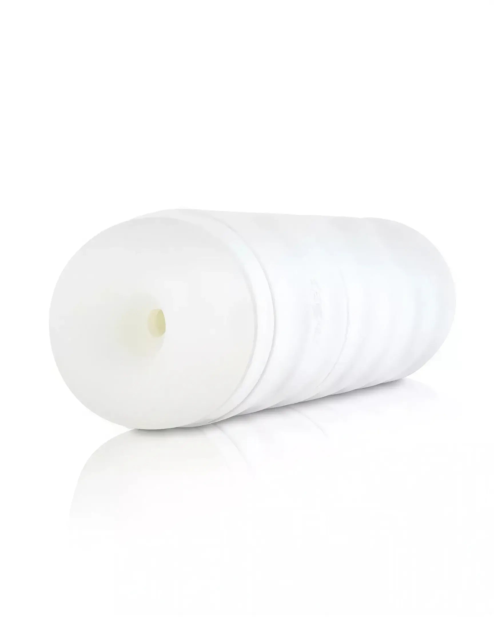 Zolo Twist Anaconda masturbator in a cylindrical shape, featuring textured ridges and a smooth white surface.