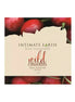 Intimate Earth Wild Cherries natural flavors glide foil packaging, featuring cherries and product details, 3ml size.