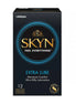 Lifestyles Skyn Elite extra lubricated non-latex condoms, 12 pack, featuring a sleek black box with blue accents.