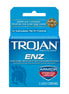 Trojan ENZ Armour spermicidal condoms 3 pack with blue packaging and detailed product information.