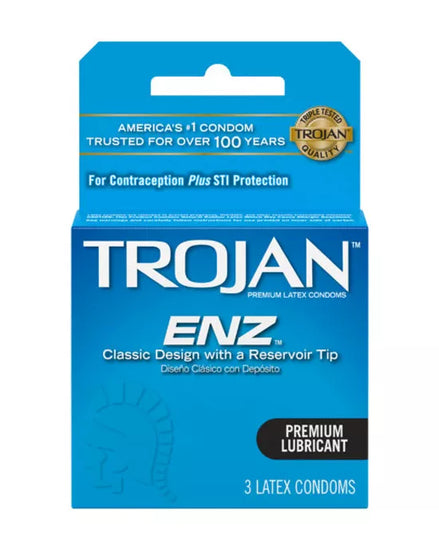 Trojan ENZ Lubricated Condoms 3 Pack