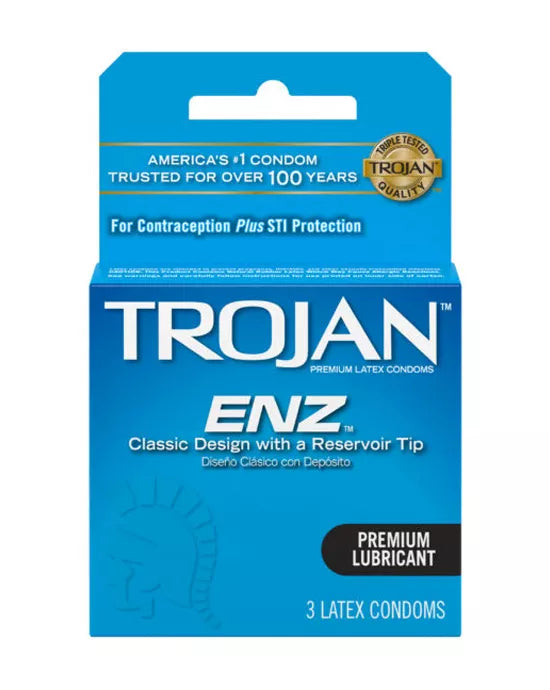 Trojan ENZ Lubricated Condoms 3 Pack