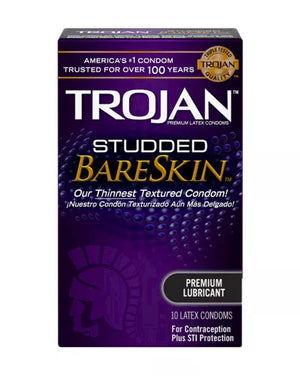 Trojan Studded Bare Skin Condoms 10 Pack