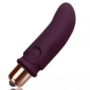Rocks Off Dalia vibrator in purple with a smooth silicone texture and gold accent at the base.
