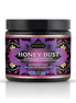 Kama Sutra Honey Dust raspberry kiss body powder in a black jar with purple and gold floral design, 170g.