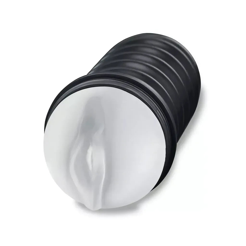 Zolo male masturbator with a hard shell, featuring a textured black exterior and a realistic opening.