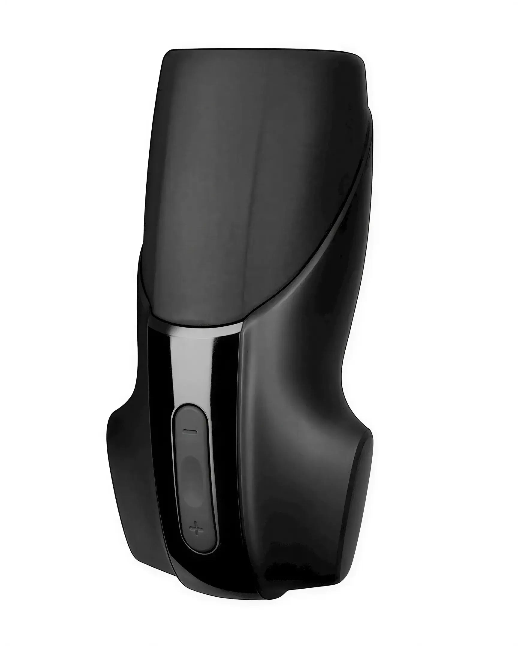 Satisfyer Men vibration masturbator in sleek black design with control buttons on the front.