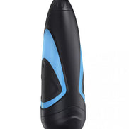 Satisfyer Men One in black and blue, featuring a sleek, ergonomic design with control buttons on the side.