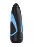 Satisfyer Men One in black and blue, featuring a sleek, ergonomic design with control buttons on the side.