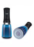 Zolo 360 rotating masturbator in black and blue, featuring a textured sleeve and ergonomic design for enhanced use.