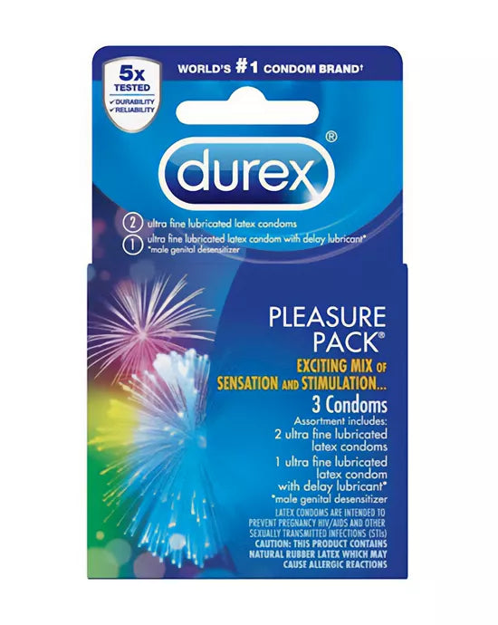 Durex Pleasure Pack Condoms 3 Pack