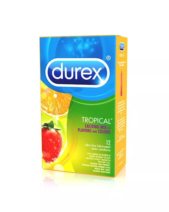 Durex Tropical Flavoured Condoms 12 Pack