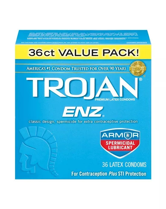 Trojan ENZ Spermicidal Condoms 36 Pack
