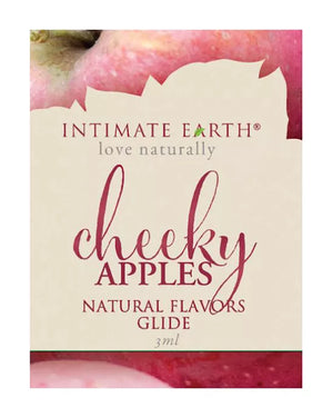 Intimate Earth Cheeky Apples Natural Flavours Glide 3ml Foil