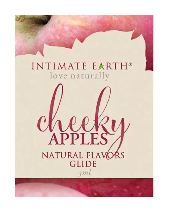 Intimate Earth Cheeky Apples Natural Flavours Glide 3ml Foil