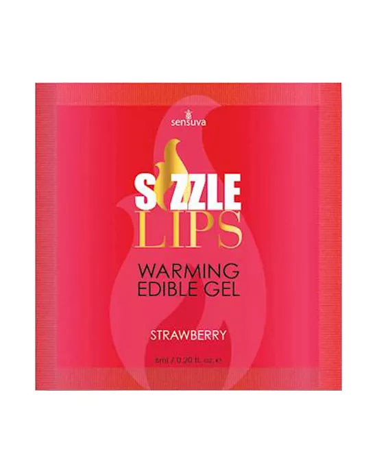 Sizzle Lips Warming Gel Strawberry (sachet)