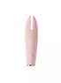 Luxury clit vibrator in soft pink color with a sleek design and a split tip for targeted stimulation.