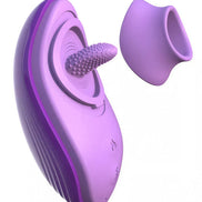Fantasy For Her silicone fun tongue in purple with a textured tip and removable sleeve.