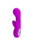 Valentine dual ear rabbit vibe in vibrant purple with a smooth surface and dual stimulation design.