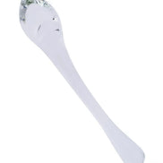 Lucent Luna curved glass massager, 7.6 inches long, featuring a smooth, transparent design with a rounded end.