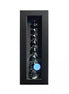 Lucent Celeste beaded glass wand in a black box with a clear window, featuring round glass beads and a label.
