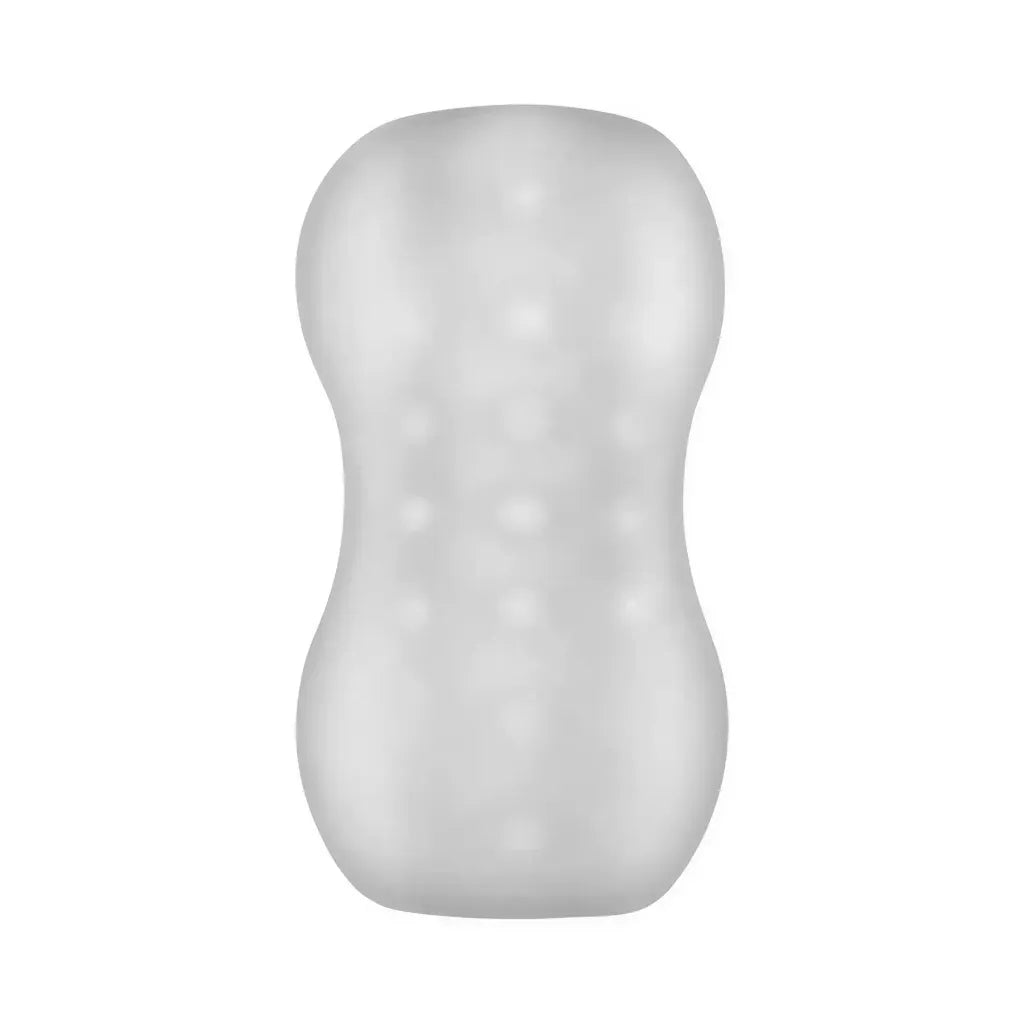 Goodhead Helping Head Pro Mini-Stroker in translucent material with textured surface for enhanced grip and stimulation.