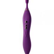Thana clitoral vibrator in purple, featuring a textured tip and control buttons on the side.