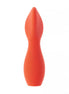Share Satisfaction Cato paddle vibrator in a smooth, tapered design with a bright orange color.