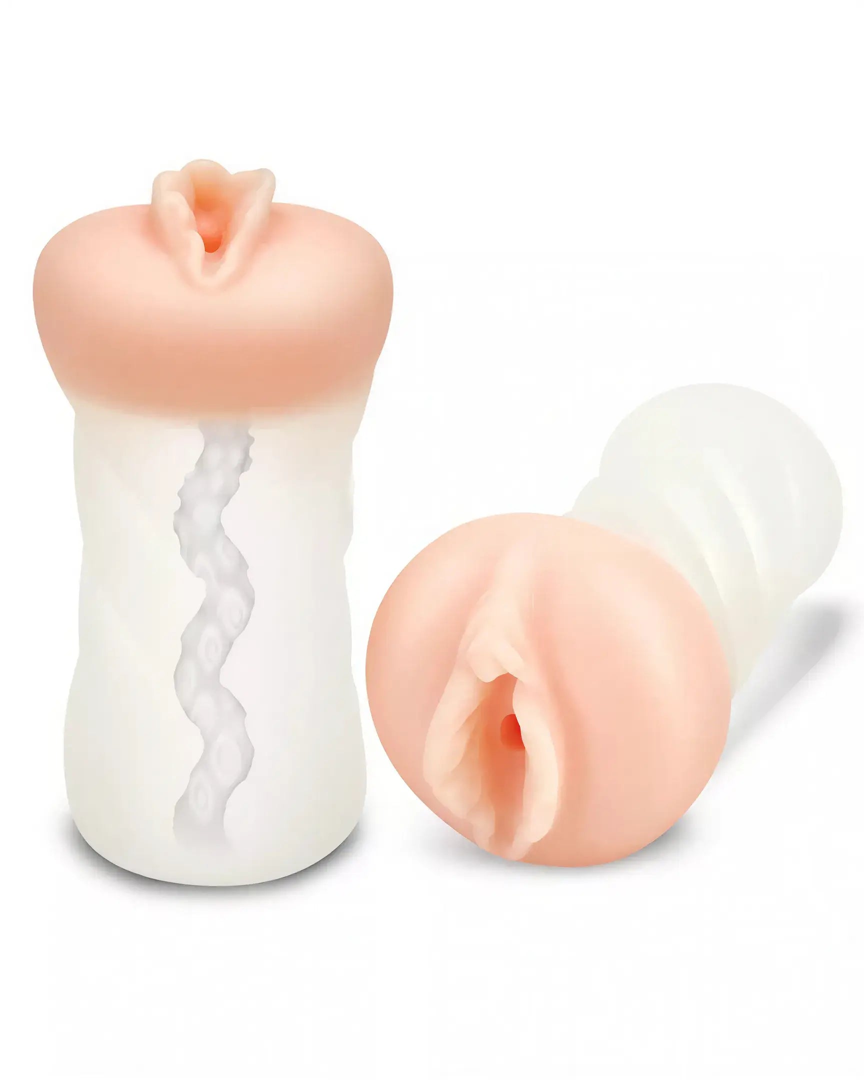 Zolo male masturbator with a soft shell, featuring a textured interior and realistic design in light colors.