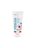 AQUAglide strawberry flavored lubricant in a 100ml tube, featuring a clear design with red and blue accents.