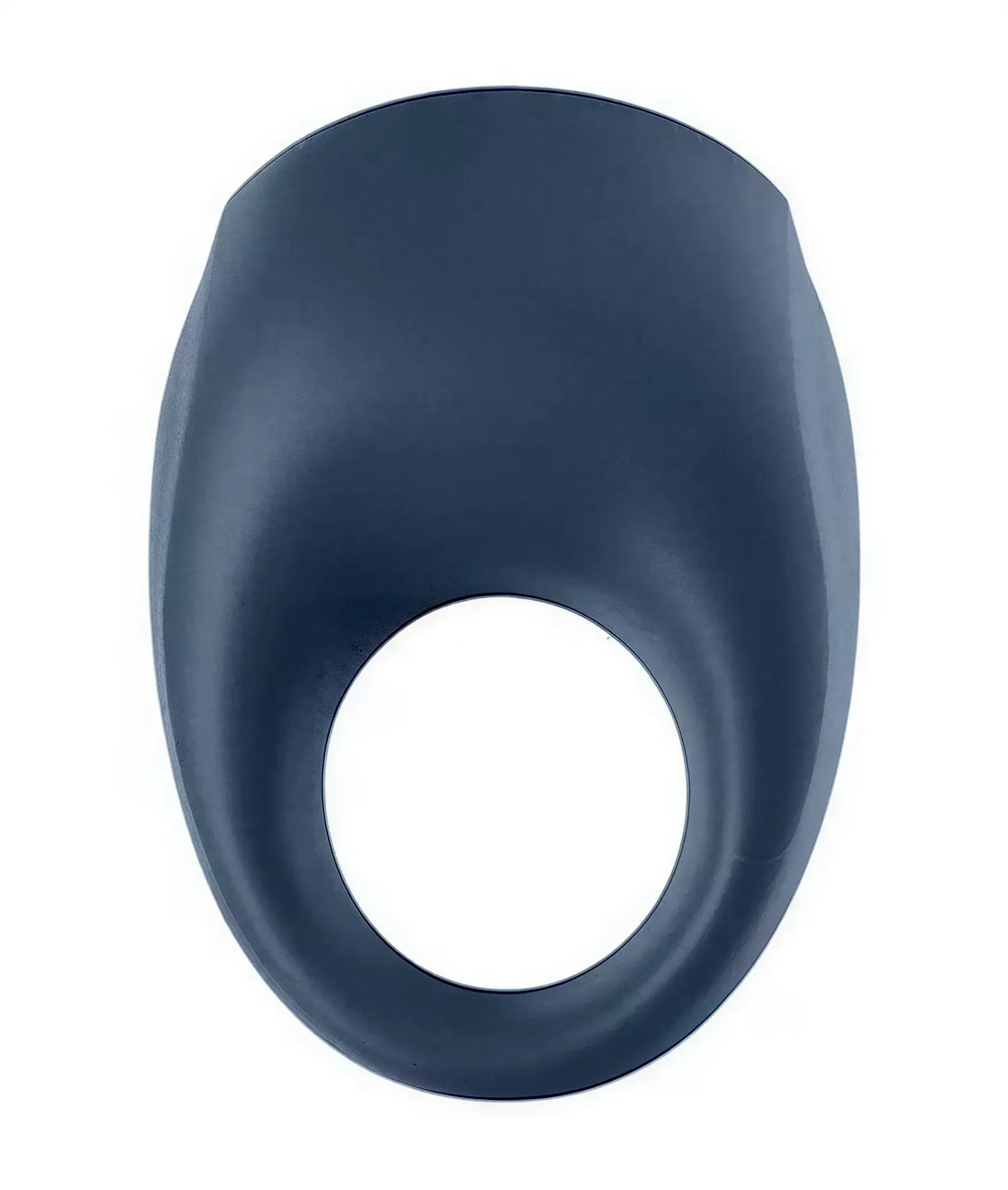 Satisfyer Strong One cock ring in dark blue with a smooth, ergonomic design and a circular opening.