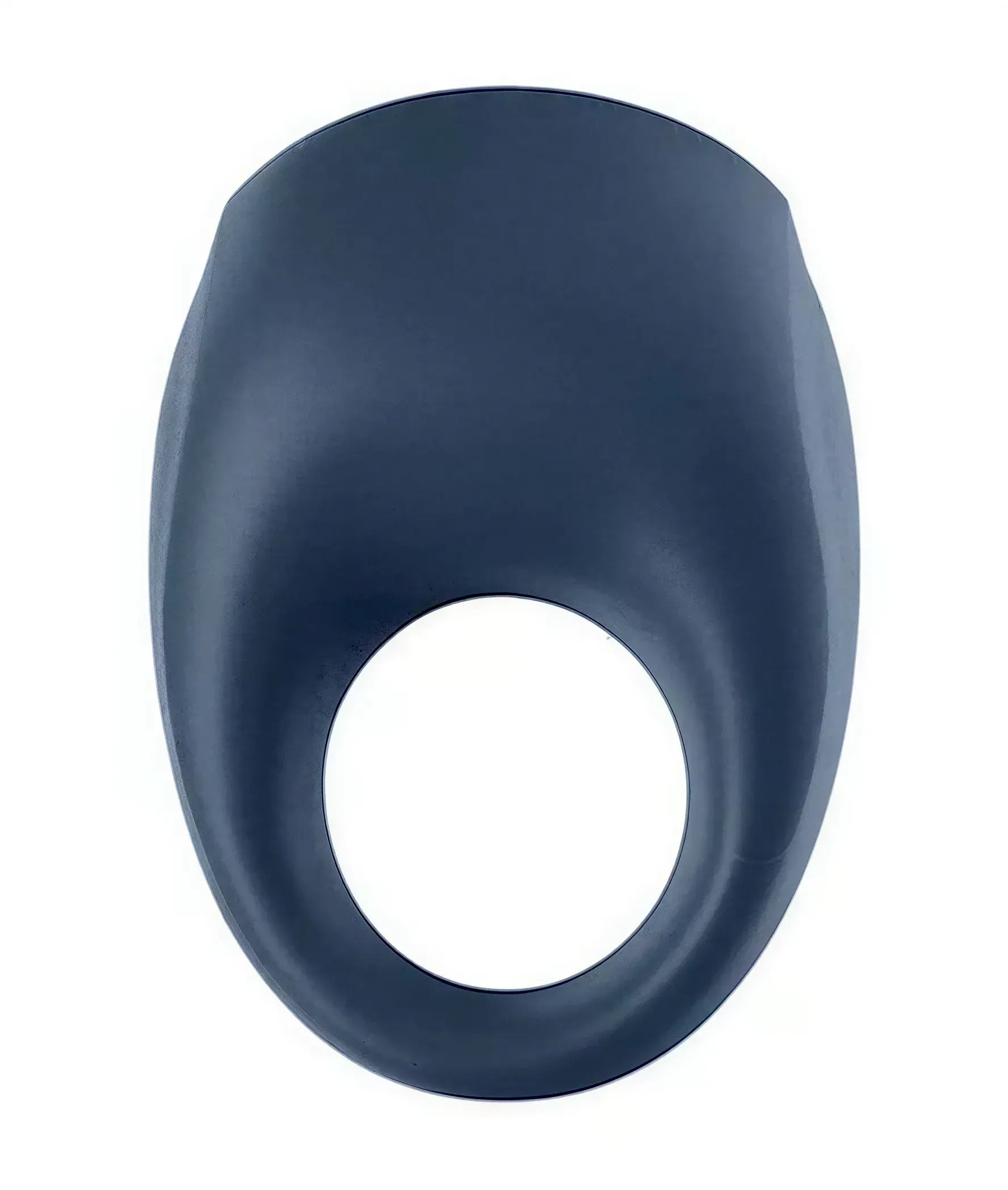 Satisfyer Strong One cock ring in dark blue with a smooth, ergonomic design and a circular opening.
