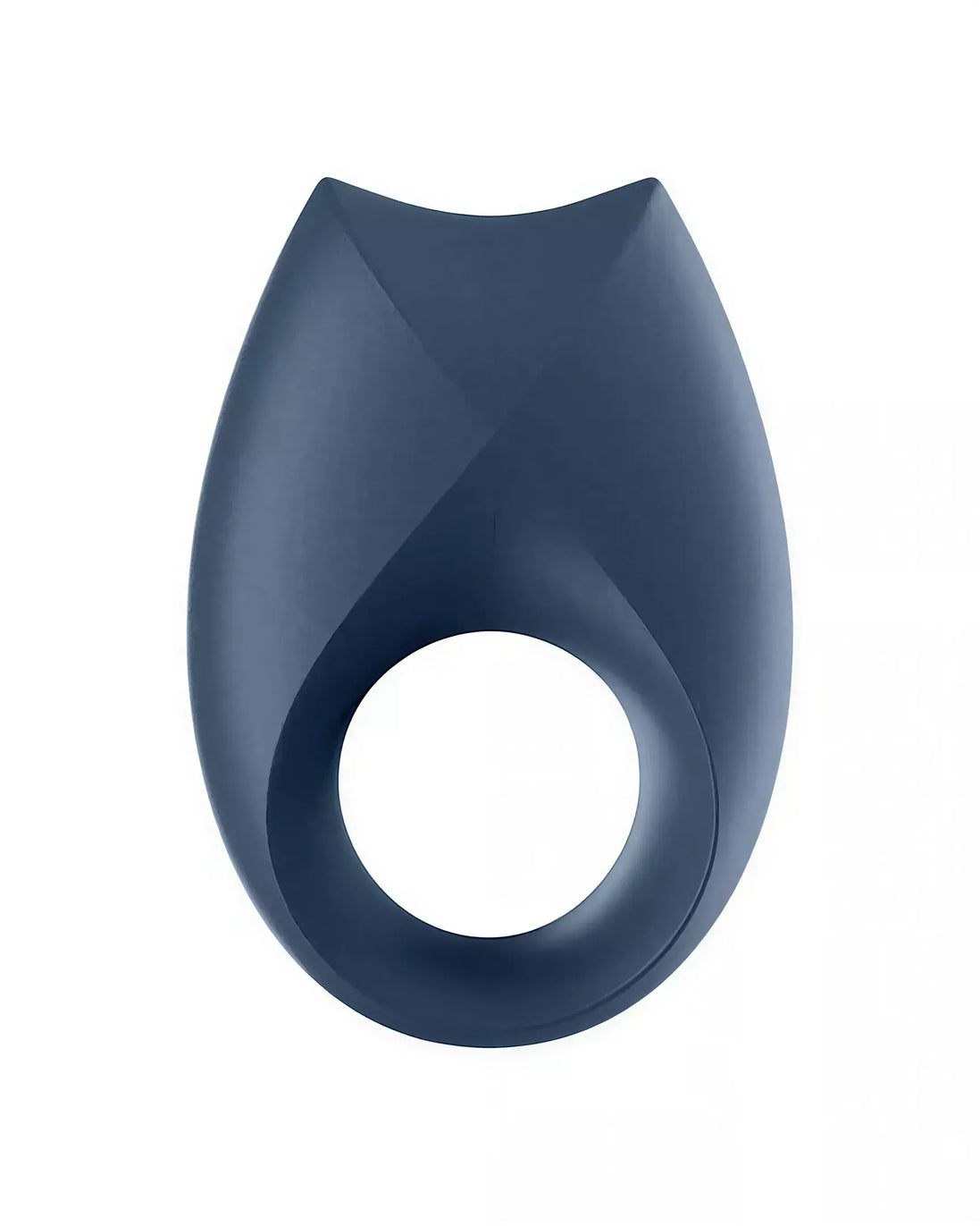 Satisfyer Royal One in dark blue, featuring a smooth, ergonomic design with a circular opening.