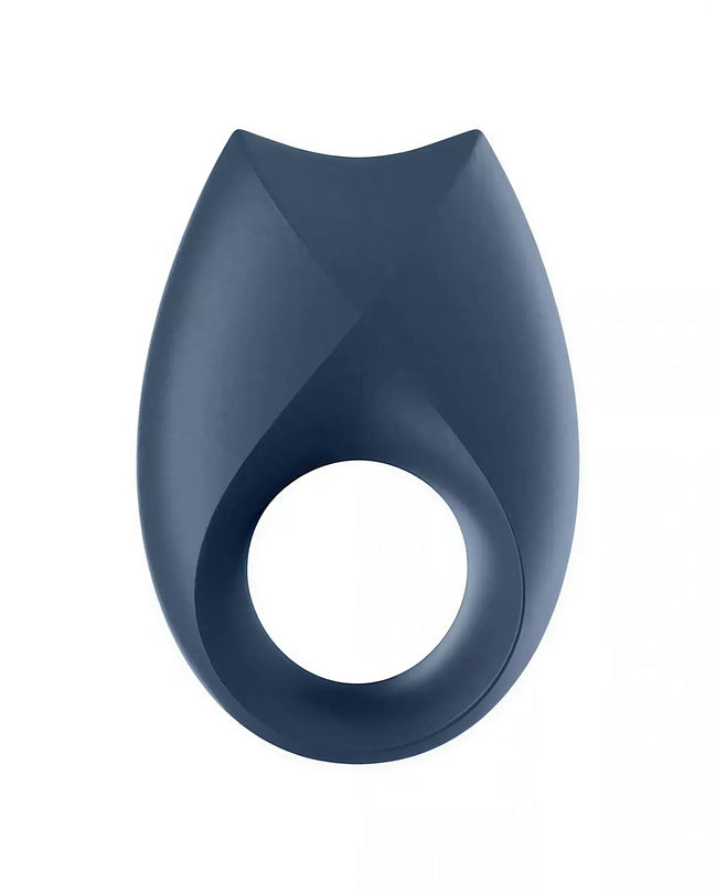 Satisfyer Royal One in dark blue, featuring a smooth, ergonomic design with a circular opening.
